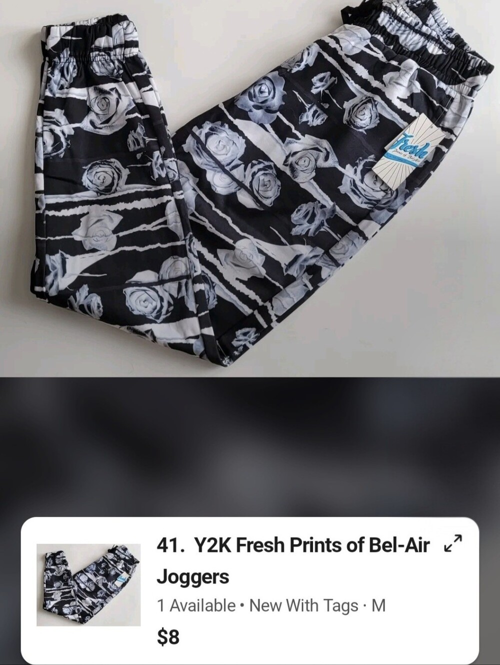 NWT Fresh Prints Of Bel-Aire Y2k Joggers